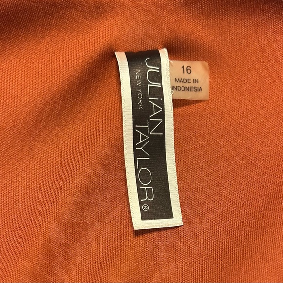 Julian Taylor Terracotta Long Sleeve Dress - Picture 3 of 4